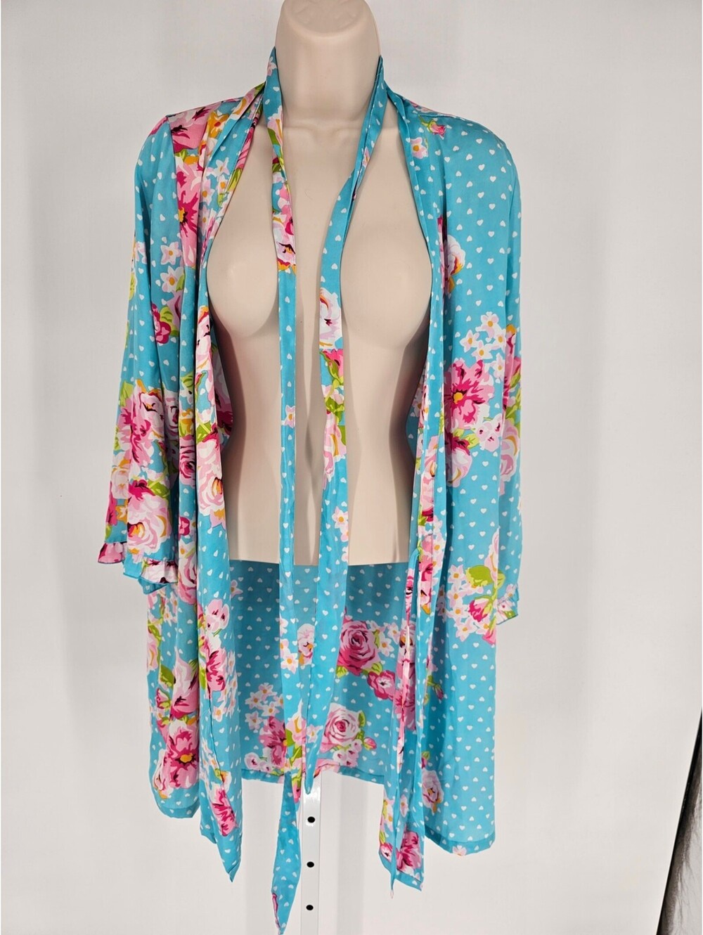 Jenni. by Jennifer Moore Womens Sz S/M Satin Nightgown Bright Floral Print